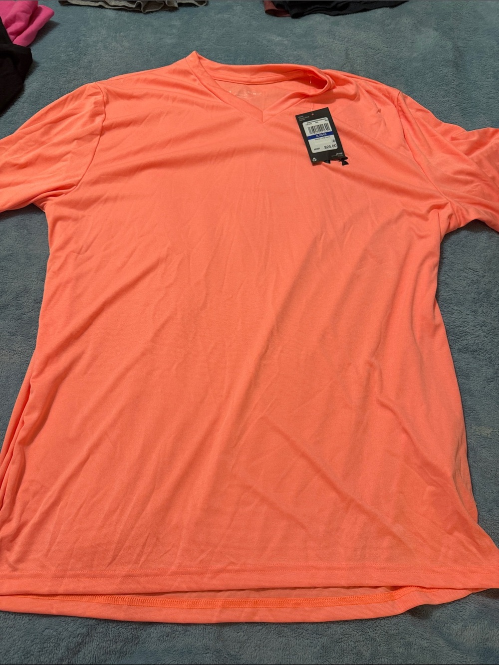 Under Armour Men's V-Neck Performance Tee - Coral